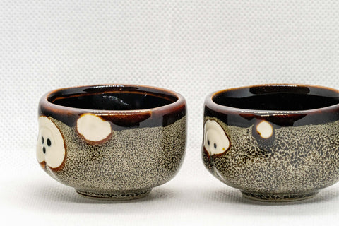 Japanese Teacups - Set of 3 Porcelain Guinomi - 40ml