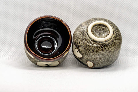 Japanese Teacups - Set of 3 Porcelain Guinomi - 40ml