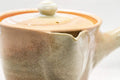 Tezumi — Japanese Kyusu - Hagi-yaki Do-ake Teapot - 300ml — side profile showing the spout and handle