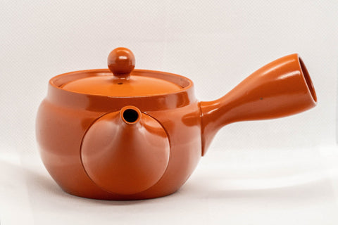 Japanese Kyusu - 富仙窯 Fusen Kiln Tokoname-yaki Teapot - 315ml - high-angle view showing the handle and spout