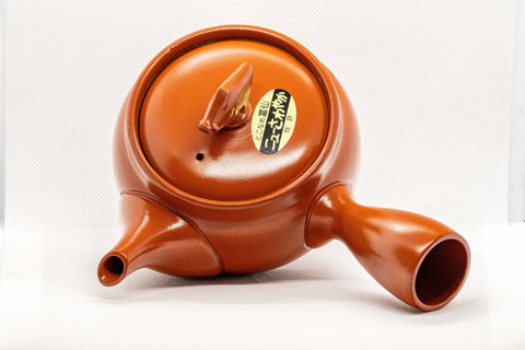 Tezumi — Japanese Kyusu - Year of the Pig Tokoname-yaki Teapot - 310ml — top-down view of the lid