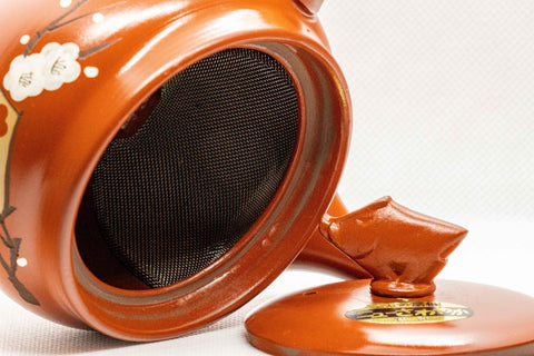 Tezumi — Japanese Kyusu - Year of the Pig Tokoname-yaki Teapot - 310ml — interior view showing the filter