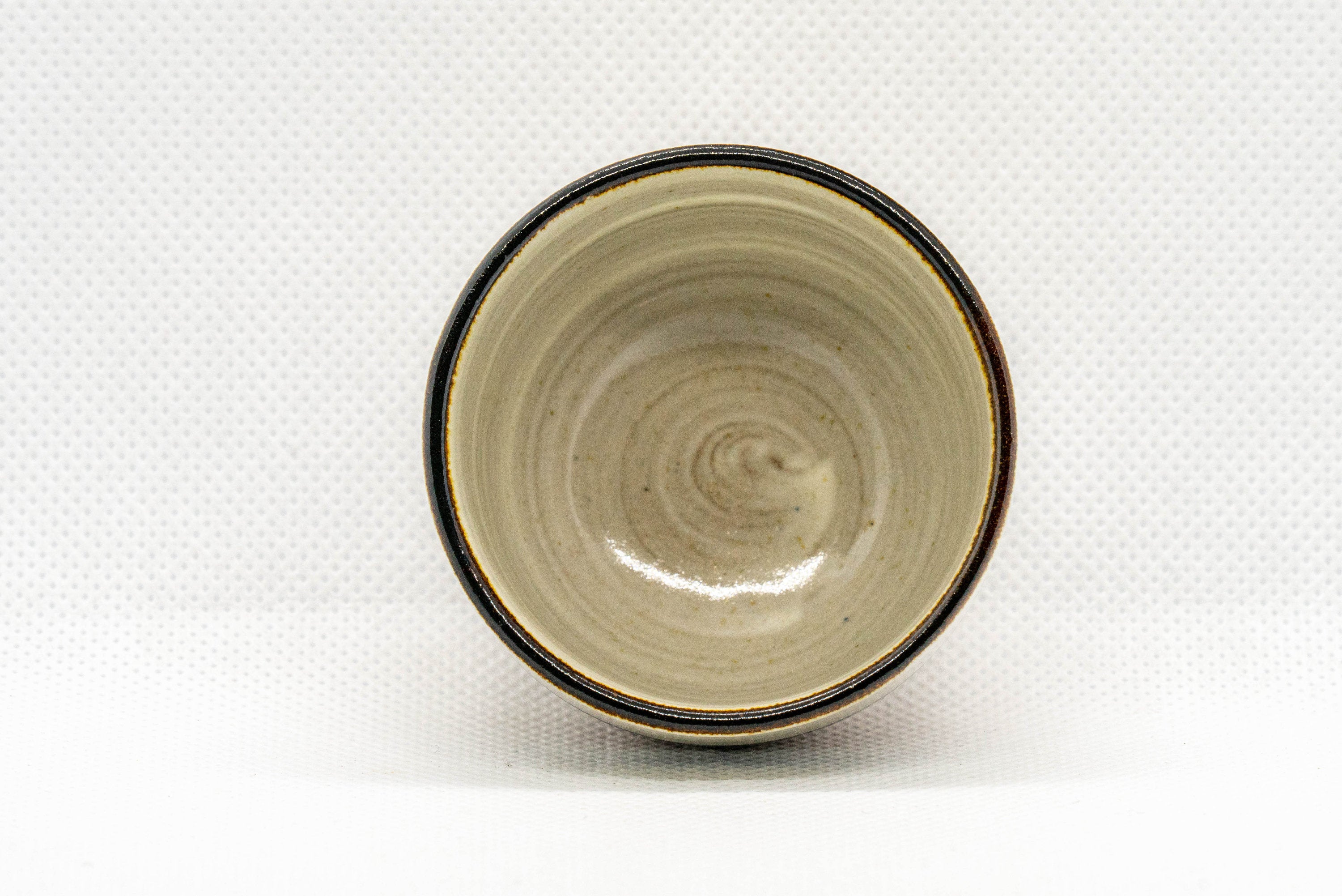 Japanese Teacup - Striped Stoneware Wan-nari Guinomi - 40ml