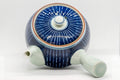 Tezumi — Japanese Kyusu - Blue White Tokusa Arita-yaki - 420ml — top-down view of the lid