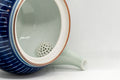 Tezumi — Japanese Kyusu - Blue White Tokusa Arita-yaki - 420ml — interior view showing the filter