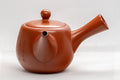 Tezumi — Japanese Kyusu - 高用 Calligraphy Tokoname-yaki Do-ake Teapot - 320ml — three-quarter view from the opposite side