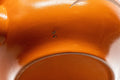 Japanese Kyusu - Tokoname-yaki Do-ake Teapot - 310ml - closeup of the engraved plant design
