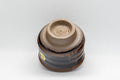 Japanese Teacup - 丹彩 Tenmoku Glazed Guinomi - 65ml - the cup on its side showing the base