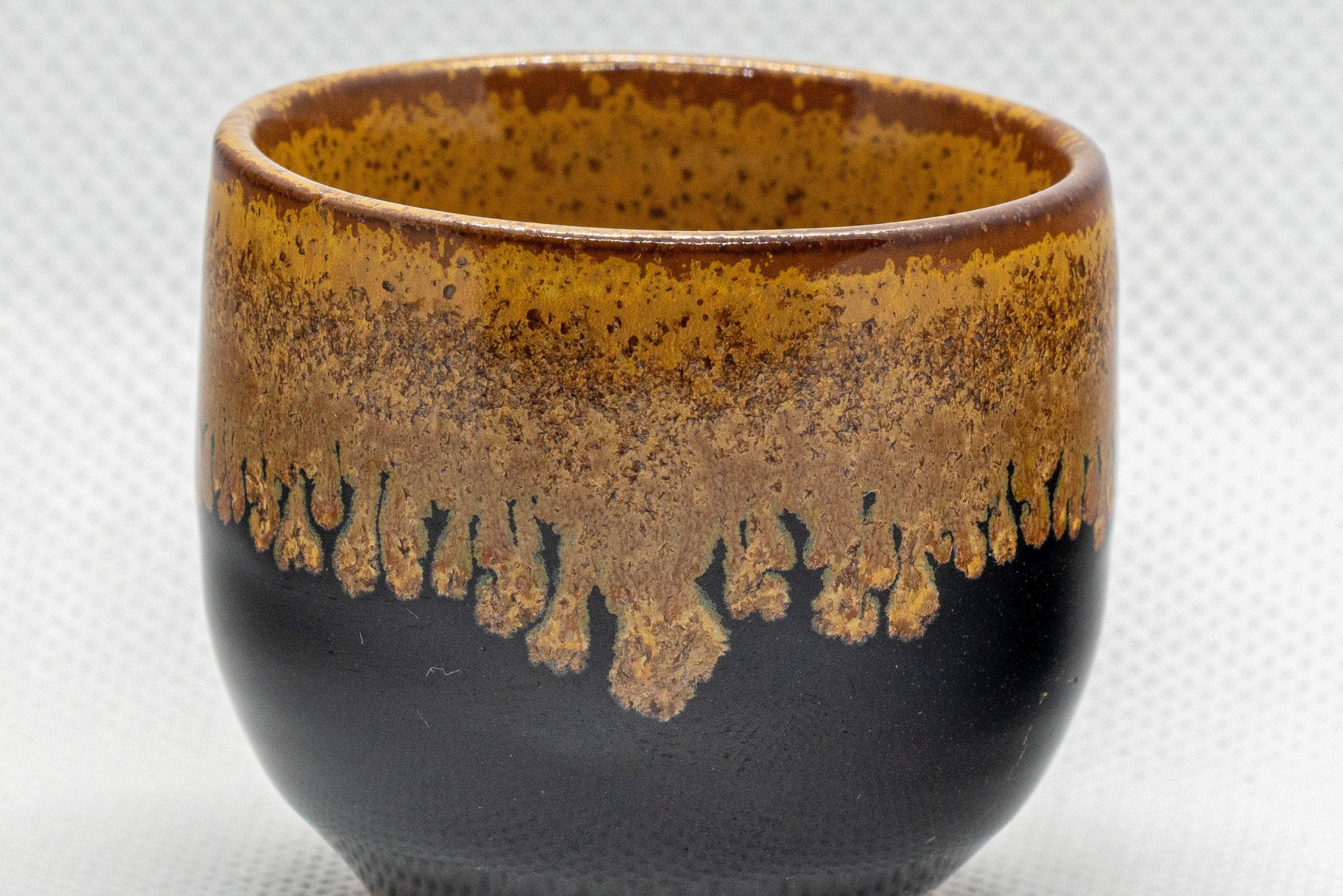 Japanese Teacup - Drip-Glazed Guinomi - 35ml