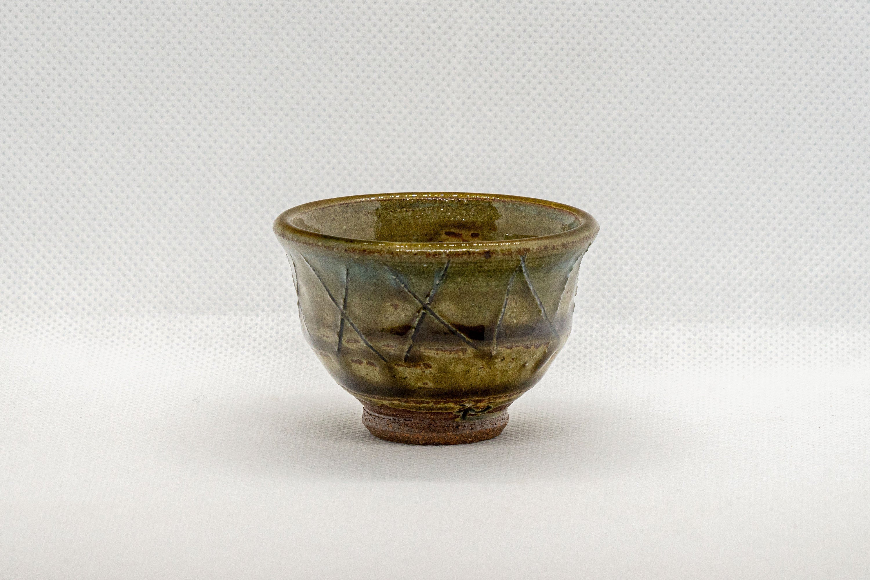 Japanese Teacup - Moss Green Guinomi - 40ml