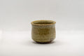 Japanese Teacup - Green Glazed Stoneware Guinomi - 30ml - front view of the cup