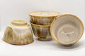 Japanese Teacups - Set of 4 Hare's Fur Glazed Senchawan - 85ml - the four cups grouped together
