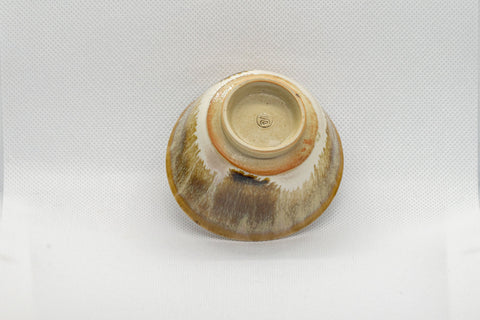 Japanese Teacups - Set of 4 Hare's Fur Glazed Senchawan - 85ml - underside showing the foot