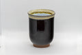 Tezumi — Japanese Teacup - Hare's Fur Glazed Tsutsu-gata Yunomi - 160ml — front view