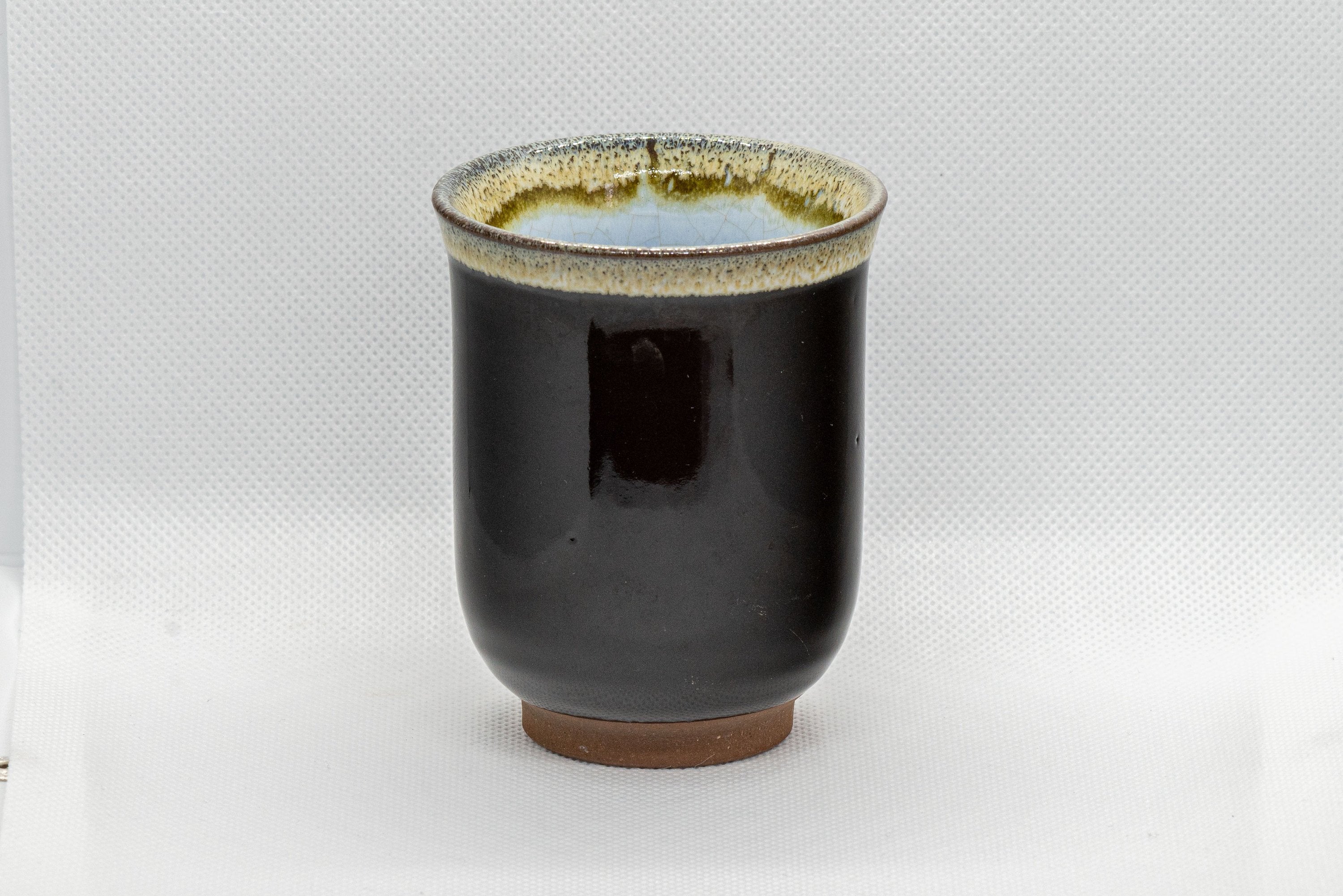 Japanese Teacup - Hare's Fur Glazed Tsutsu-gata Yunomi - 160ml - Tezumi