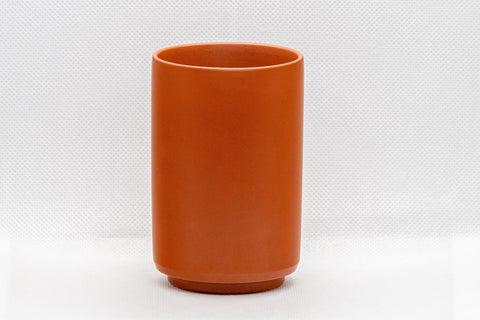 Japanese Teacup - Bamboo Tsutsu-gata Tokoname-yaki Yunomi - 170ml - front view, slightly angled