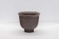 Japanese Teacup - Banko-yaki Senchawan - 80ml - front view of the textured purple tulip-shaped cup