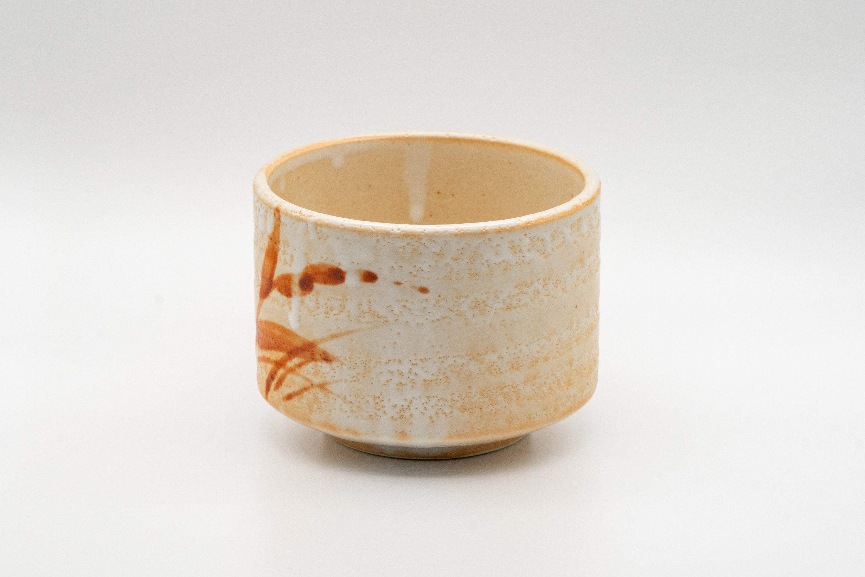 Japanese Matcha Bowl - Shino Glazed Hantsutsu-gata Chawan - 400ml