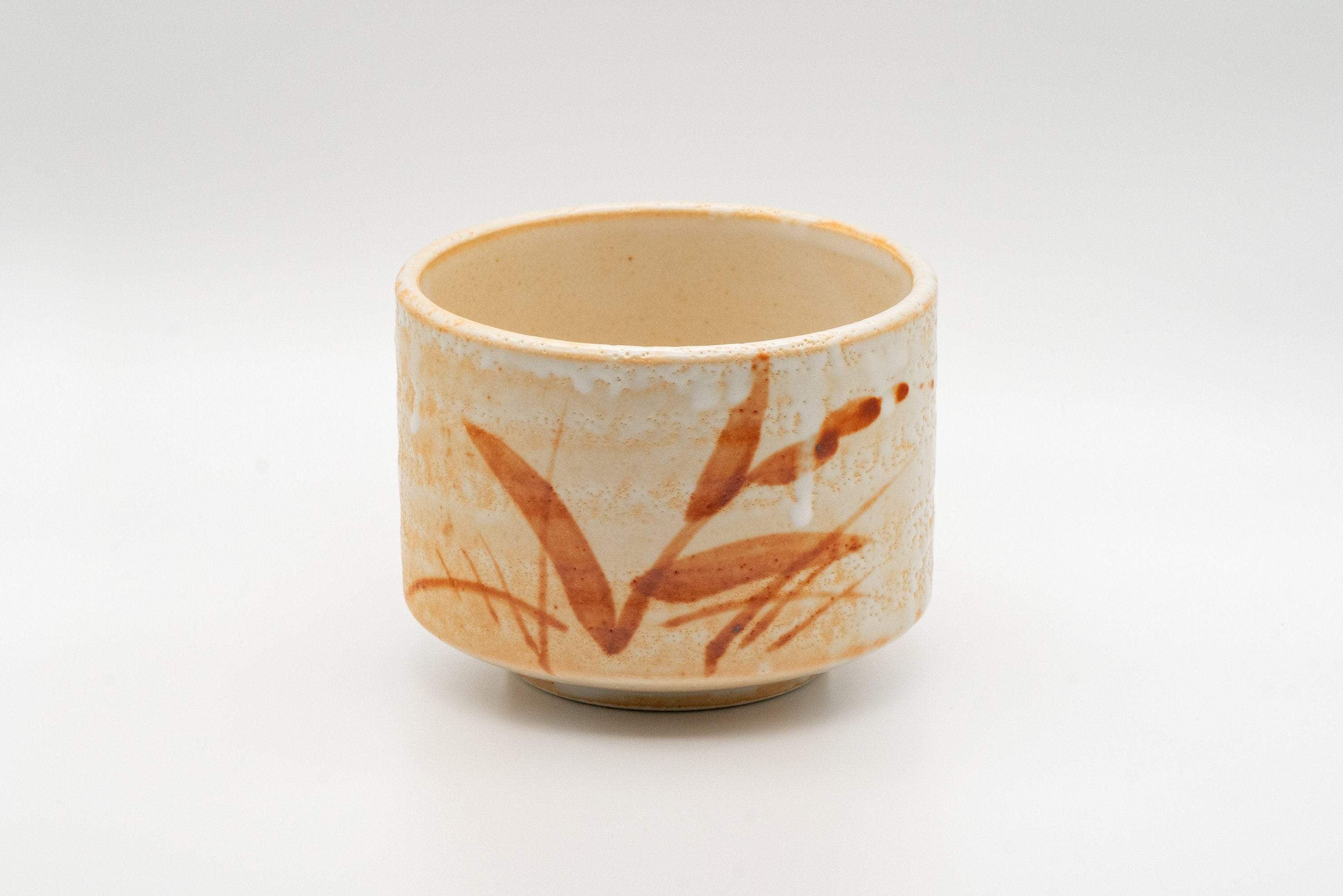 Japanese Matcha Bowl - Shino Glazed Hantsutsu-gata Chawan - 400ml