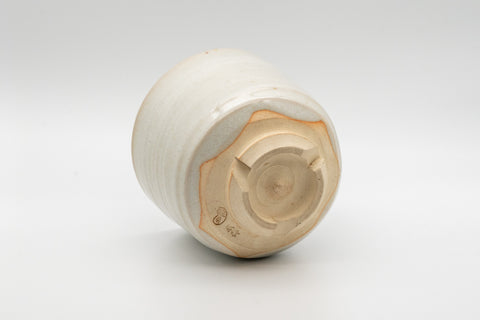 Japanese Matcha Bowl -  White Glazed Tsutsu-gata Hagi-yaki Winter Chawan - 400ml