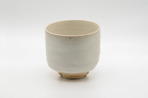 Japanese Matcha Bowl -  White Glazed Tsutsu-gata Hagi-yaki Winter Chawan - 400ml