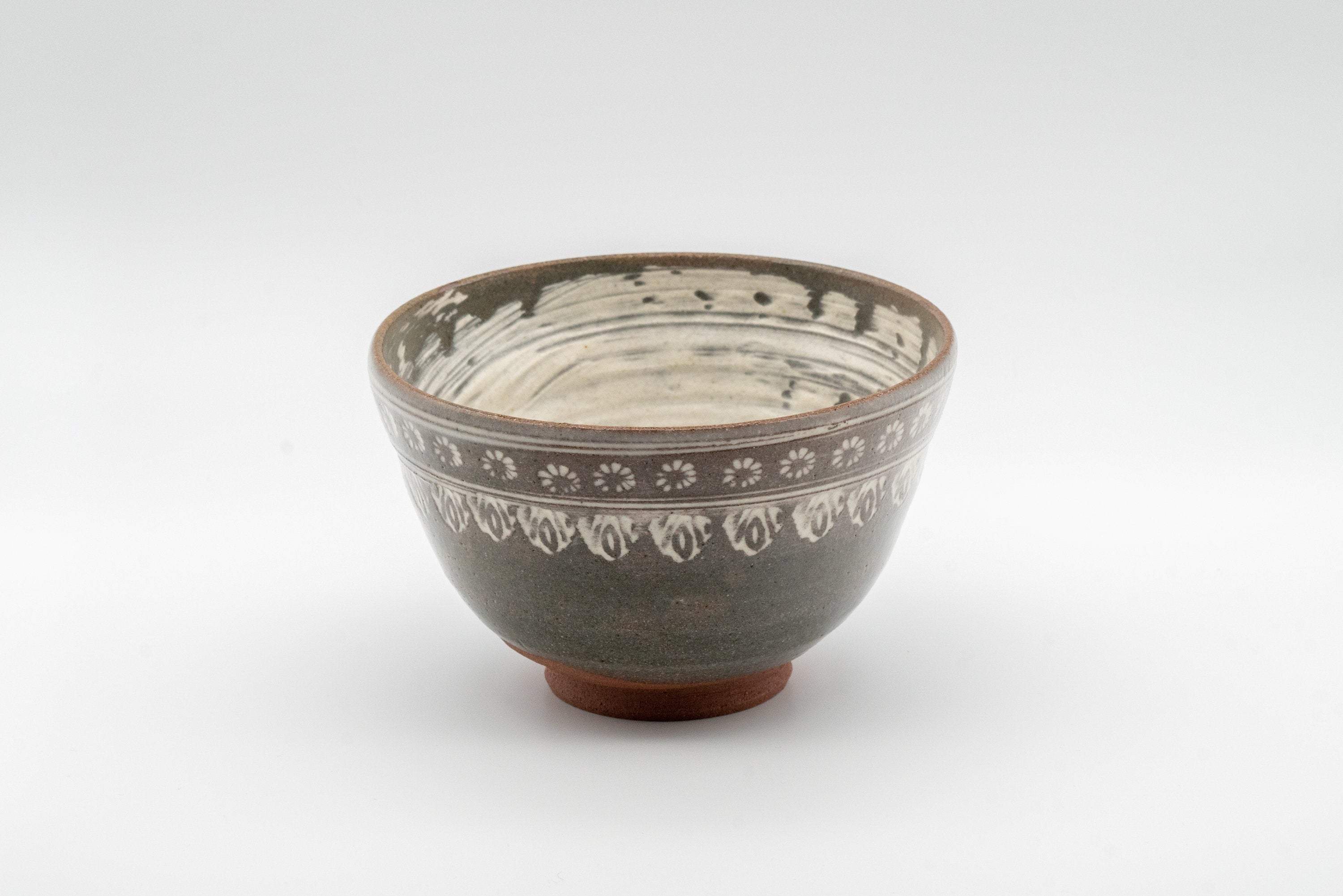 Japanese Matcha Bowl - Asami Yoshizou 吉峯窯 Wan-nari Kyo-yaki Chawan - 350ml - Thumbnail 2