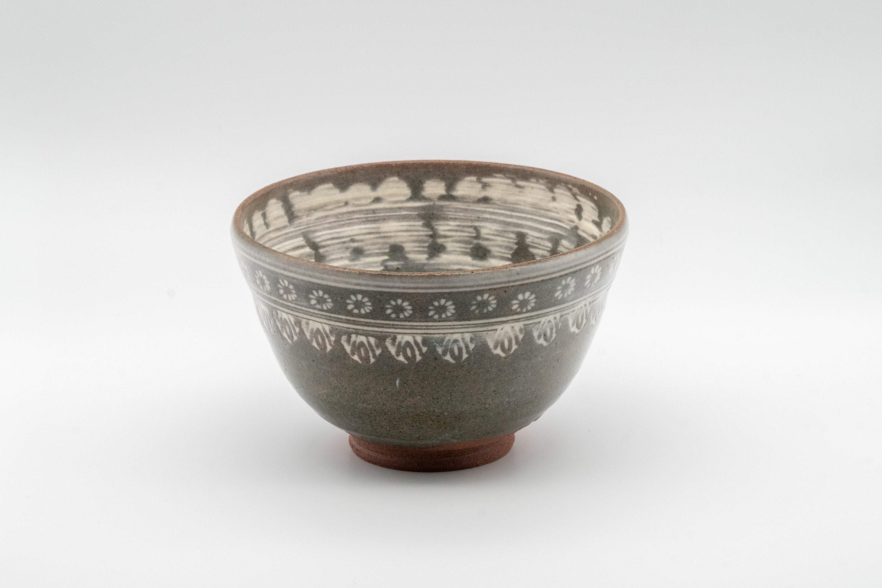 Japanese Matcha Bowl - Asami Yoshizou 吉峯窯 Wan-nari Kyo-yaki Chawan - 350ml - Thumbnail 4