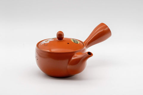 Japanese Kyusu - 盛山窯 Moriyama Kiln Floral Tokoname-yaki Teapot - 180ml