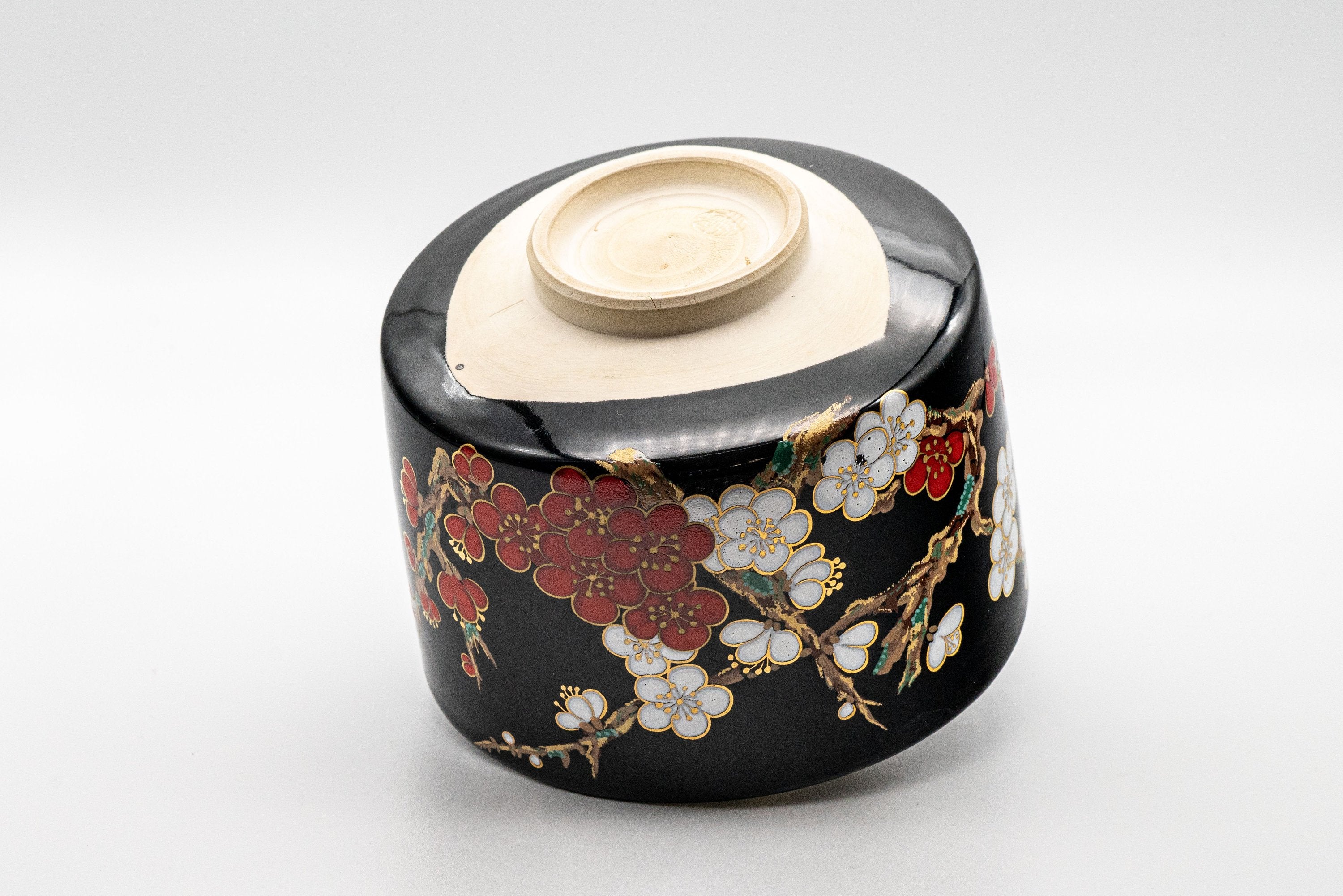 Japanese Matcha Bowl - Plum Blossoms Tsutsu-gata Chawan - 500ml - Tezumi