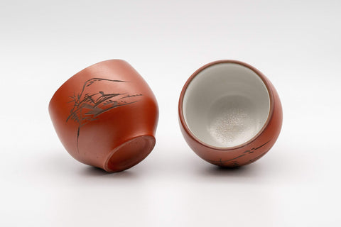 Japanese Teacups - Pair of Tokoname-yaki Yunomi - 125ml