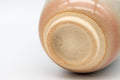 Japanese Teacup - Tsutsu-gata Hagi-yaki Yunomi - 140ml - view of the underside showing the peach-toned foot