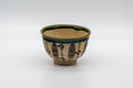Japanese Teacup - 秀泉陶苑 Floral Wan-nari Mino-yaki Yunomi - 100ml - side view of the teacup