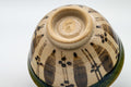 Japanese Teacup - 秀泉陶苑 Floral Wan-nari Mino-yaki Yunomi - 100ml - closeup of the underside showing the foot ring and maker's stamp