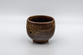 Japanese Teacup - Dark Brown Glazed Yunomi - 145ml - front view of the dark brown glaze