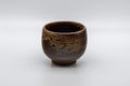 Japanese Teacup - Dark Brown Glazed Yunomi - 145ml - front view of the dark brown glazed yunomi