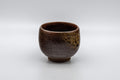 Japanese Teacup - Dark Brown Glazed Yunomi - 145ml - three-quarter front view