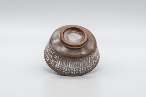 Japanese Teacup - Patterned Shallow Guinomi - 55ml - underside view showing the foot ring