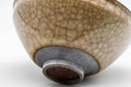 Japanese Teacups - Set of 3 古川利男 Tenmoku-gata Kiyomizu-yaki Senchawan - 140ml - closeup of the crackled snowflake celadon interior