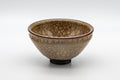 Japanese Teacups - Set of 3 古川利男 Tenmoku-gata Kiyomizu-yaki Senchawan - 140ml - a single teacup, front view