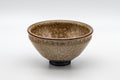 Japanese Teacups - Set of 3 古川利男 Tenmoku-gata Kiyomizu-yaki Senchawan - 140ml - a single teacup, front view