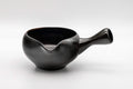Tezumi — Japanese Yuzamashi - 哲生作 Black Kokudei Yōhen Tokoname-yaki Water Cooler - 230ml — three-quarter view