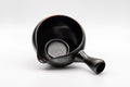 Tezumi — Japanese Yuzamashi - 哲生作 Black Kokudei Yōhen Tokoname-yaki Water Cooler - 230ml — top-down view of the interior