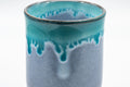 Tezumi — Japanese Teacup - Turquoise Tsutsu-gata Yunomi - 170ml — inverted showing the foot ring