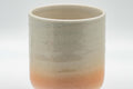 Tezumi — Japanese Teacups - Couple's Pair of Tsutsu-gata Hagi-yaki Meoto Yunomi — inverted showing the foot ring