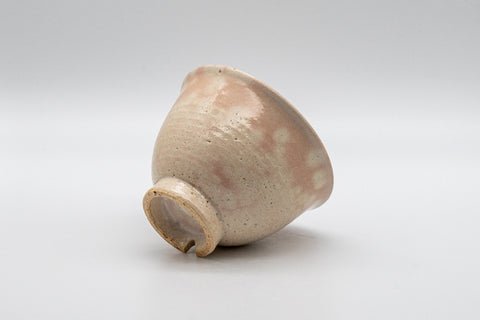 Japanese Teacups - Set of 3 Gohonte Hagi-yaki Yunomi - 140ml - tipped to show the unglazed foot