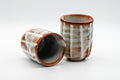 Japanese Teacups - Pair of Akayama Kiln Tsutsu-gata Yunomi - 170ml - angled view showing one cup's interior