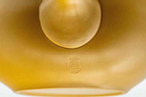 Japanese Kyusu - Takasuke Kiln Sasame Filter Tokoname-yaki Teapot - 250ml - closeup of the lid knob