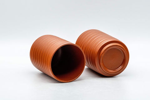 Japanese Teacups - Set of 5 Curvy Tsutsu-gata Tokoname-yaki Yunomi - 145ml