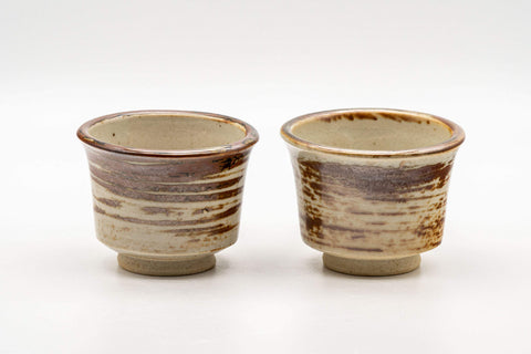Tezumi — Japanese Tea Set - Hakeme Do-ake Houhin with 2 Senchawan - 130ml — the teapot and cups arranged together