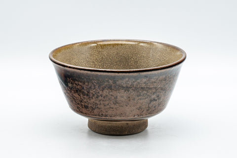 Japanese Matcha Bowl - Crazed and Mottled Drip Glazed Chawan - 350ml